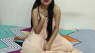 Indian teen imagines neighbor's cock deepthroat doggystyle creampie pussy play!