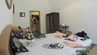 super hot girls trying on heels and miniskirts spark steamy backstage lesbian heat