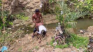 damn, worship this fat bitch's huge ass and tits outdoors 🍑🍑 then dick her hard