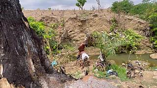 damn, worship this fat bitch's huge ass and tits outdoors 🍑🍑 then dick her hard