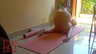 I'm flowing through nude yoga gymnastics fitness flow 299