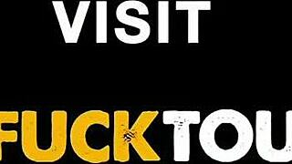 busty latina worships my throbbing cock with epic sloppy suck