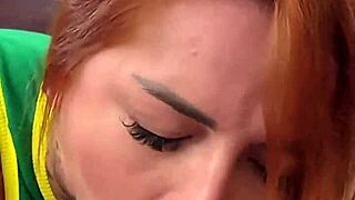 Petite Redhead Latina Delivers Sloppy Deepthroat After Casting POV