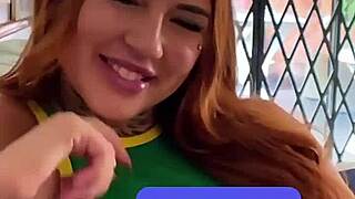 Petite Redhead Latina Delivers Sloppy Deepthroat After Casting POV