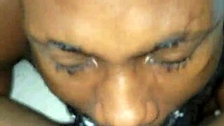 black men devour juicy black pussy with hungry licks