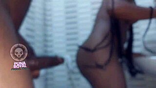 Mad Ebony Dick Sucking Booty Wild Bang Action