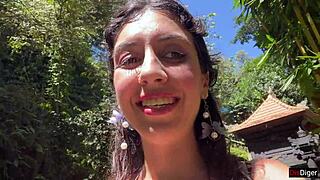 skinny teen blows load on face in public locker then cumwalks waterfall