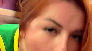 Petite Redhead Latina Delivers Sloppy Deepthroat After Casting POV