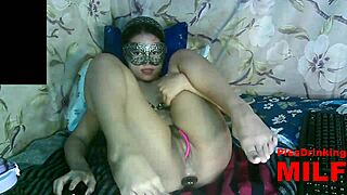 submissive milf plugs ass and masturbates wildly with toys!