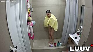 luuv grossy showers up close knowing boyfriend craves her natural shaved pussy scent