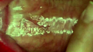 cum dripping down her smiling face after hot load