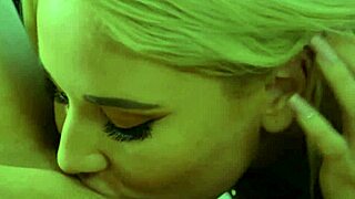 Kayley Gunner lesbian masseuse sucks tits licks pussy