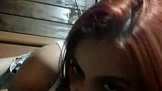 stunning redhead gives sloppy hot blowjob delight