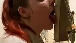 European Submissive Slut Masturbates on Dirty Shoe