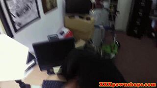 broke babe feels desperate passion fucking pawnbroker hard