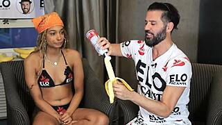 addis fouche plays rock paper scissors then swallows hot cream