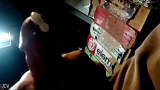 he strokes hard for his girlfriend then blasts a huge jizz load everywhere