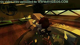 Fucking her hard in Roblox condo game!