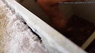 Colombian Hottie Shower Voyeur Perfect Body Caught Bathing