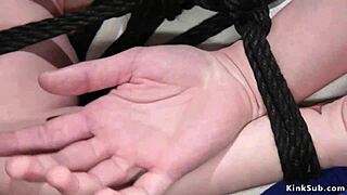 ebony dominates redhead slave ties whips her bound ass bdsm