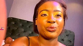 Nigerian ebony lesbians lick juicy asses and pussies in lingerie frenzy
