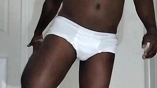 first masturbation since august in tight white underwear feels amazing