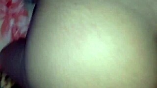 blonde wife sneaks anal creampie doggystyle pounding from lover's monster cock at home