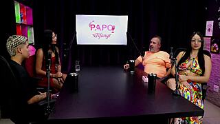 guy holds cum during wild dp orgy with thirty-two women