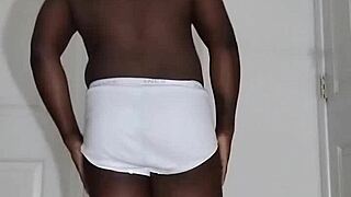 first masturbation since august in tight white underwear feels amazing