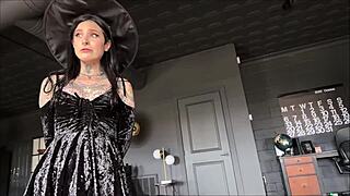 Freaky goth babe craves halloween party pounding with awlivv