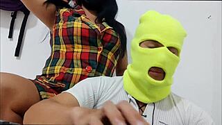 Sex-crazed neighbor begs for creampie in bed frenzy.