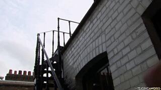 Blonde Milf Fake Tits Robbery Escalates to Bent-Over Anal Foursome Double Penetration