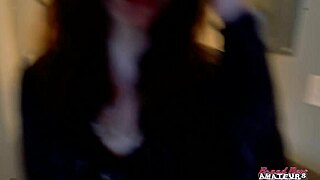 Nerdy brunette hazel oconnor squirms as deep fingering hits her shaved pussy spot