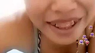 asian girl dances sexy but gets banned on bigo live