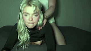 cumslut cutie moans loud taking rough doggy from behind