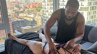 whoa, surprise monster black cock massage