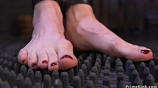 blonde slave choked bound whipped deepthroated in hardcore bdsm