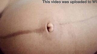 pregnant beauty craves outdoor adventure with skinny solo teasing display