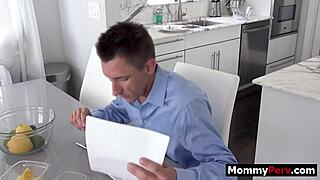 blonde milf sucks old cock blowjob hardcore next to watching man