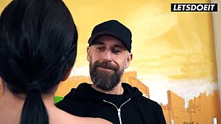 cheated businesswoman lexi layo rides foreign cock in horny hostel