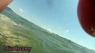 oh god we got caught teacher strokes my cock underwater nude beach handjob