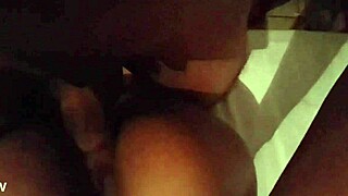 Skinny babe on all fours takes hard pussy pounding from thick cock