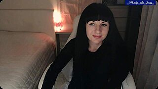 mlady jessy strips teases caresses clit to creamy orgasm