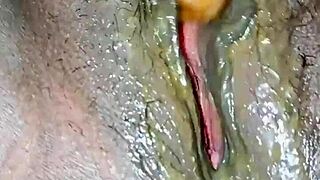 Pretty Shaved Teen Pussy Lips Spread Wide Dripping Wet for Juicy Fuck