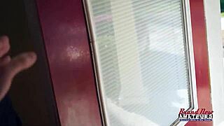 skylar's slim brunette throat takes messy deep worship heat