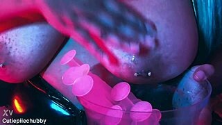 morrigan stuffs latex pantyhose into her wet pussy for foot fetish fun