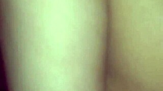 wife pounds herself with double dildo