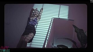 Angie lynx sensual heels striptease rips clothes teasing