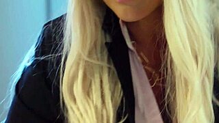 Spanish Boss Teases Busty Milf's Shaved Pussy Lick