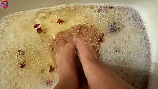 rose petals and herbs wash my tired feet so teasingly sexy